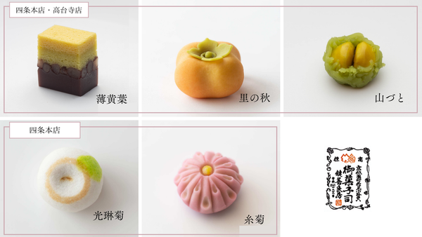 9月26日(土)－10月31日(土)　販売の生菓子について